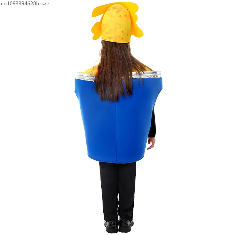 وصل حديثًا لعام 2025 فستان طعام جبن معكرونة للفتيات للأولاد والأطفال أزياء الهالوين ماك والجبن #4