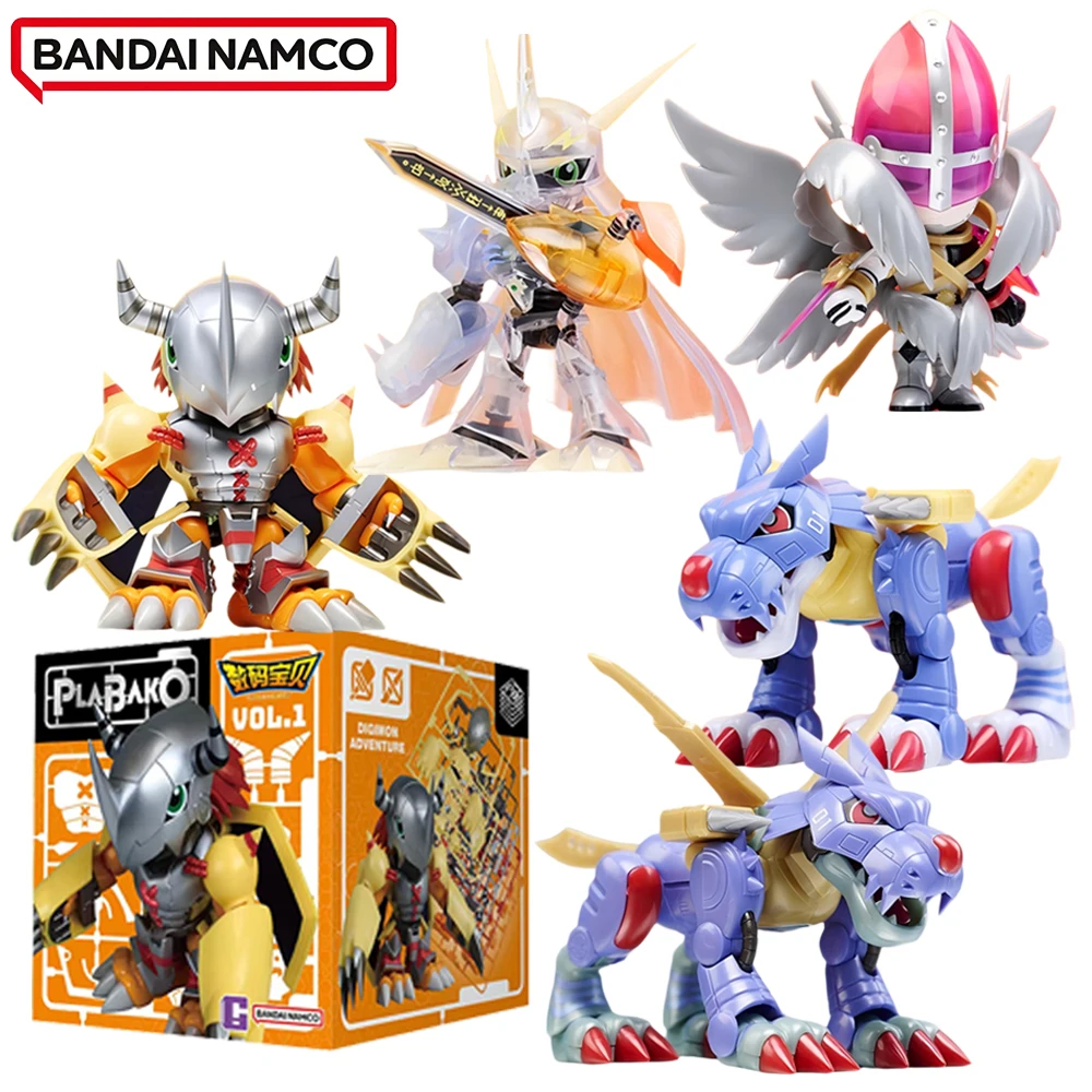 

Genuine BANDAI Plabako Digimon Adventure Vol.1 Series Blind Box Assemble Model Figurine Trendy Toys Funny Holiday Gifts for Fans