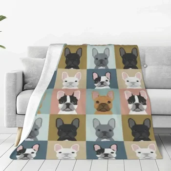 Boston Terrier Flannel baby Blanket Puppy Dog Super Warm babes Blankets for Couch Chair Camping Funny Bedspread Sofa Bed Cover