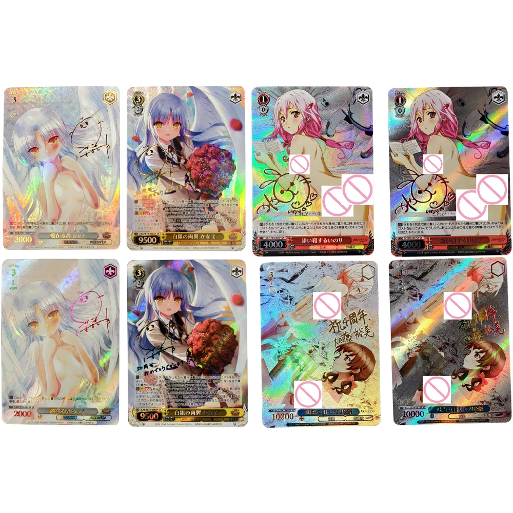 

Anime Weiss Schwarz Collection Card Angel Beats! Tachibana Kanade Signature Card Refractive Color Rainbow Flash Textured Gifts