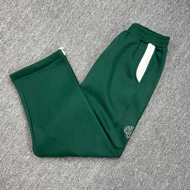Rote Patchwork-Jogginghose für Herren mit Stickerei, elastischem Bund, gebürstetem Futter, Colorblock-Design, lässige Streetwear-Trainingshose – Detail 5