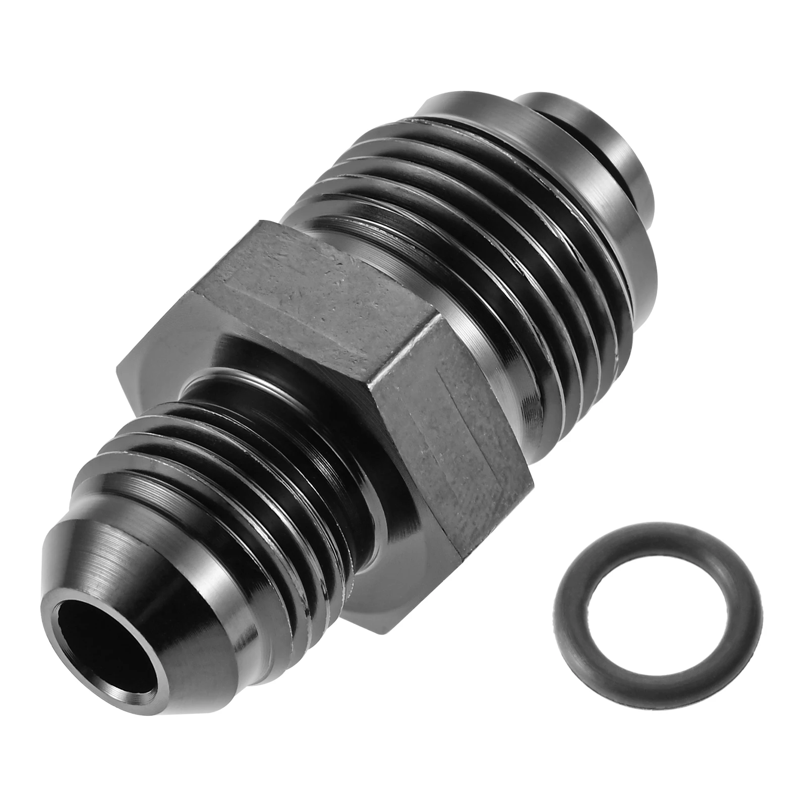 6AN męski kielich do M14x1,5 M16x1,5 M18x1,5 O-ring uszczelniający wysokociśnieniowy adapter wspomagania układu kierowniczego złącze aluminiowe czarne 1 szt.