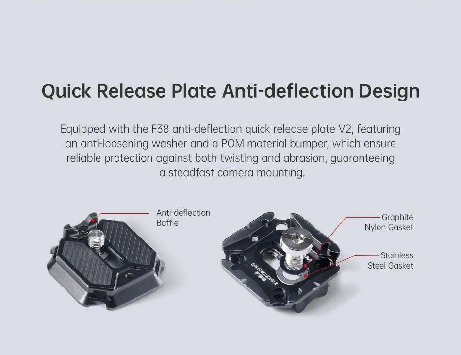 Ulanzi falcam treeroot Mittels äulen modul mit Gewinde oder f38 pro qr Trigger invertierter Kugelkopf für Treeroot Quick Lock Stativ – Detail 15