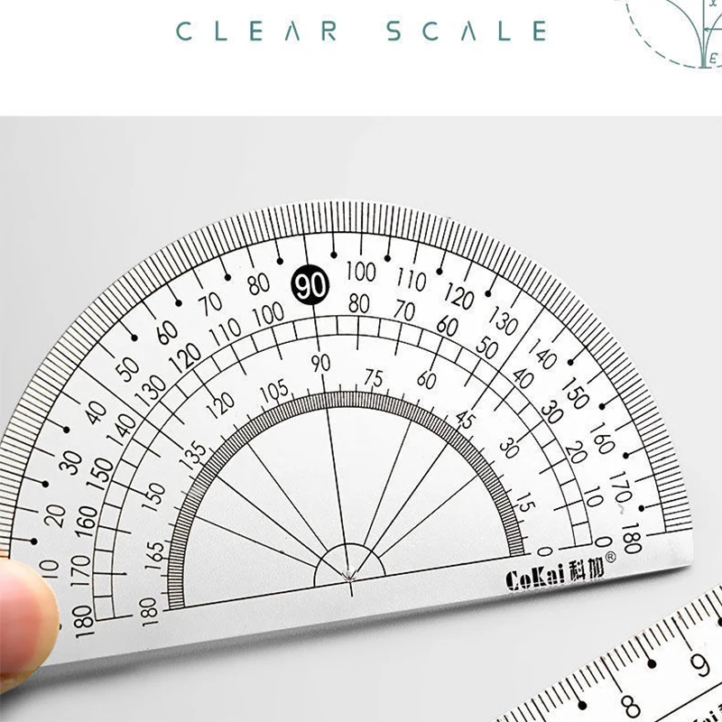 البوصلات والمساطر مجموعة 9 قطع Kawaii مثلث حاكم حاكم طالب مجموعة حاكم متعددة الوظائف الرياضيات الرسم البوصلة مجموعة #6