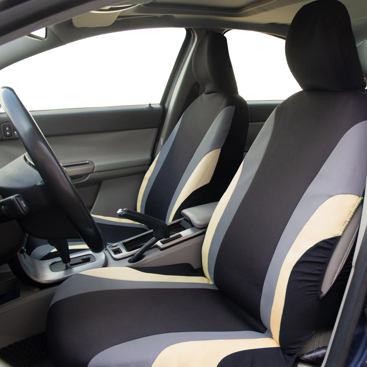 Sportlicher Stil, komplettes Set, Autositzbezüge aus Polyestergewebe, Autositzschutz, universell passend für die meisten Autos und SUVs – Detail 18