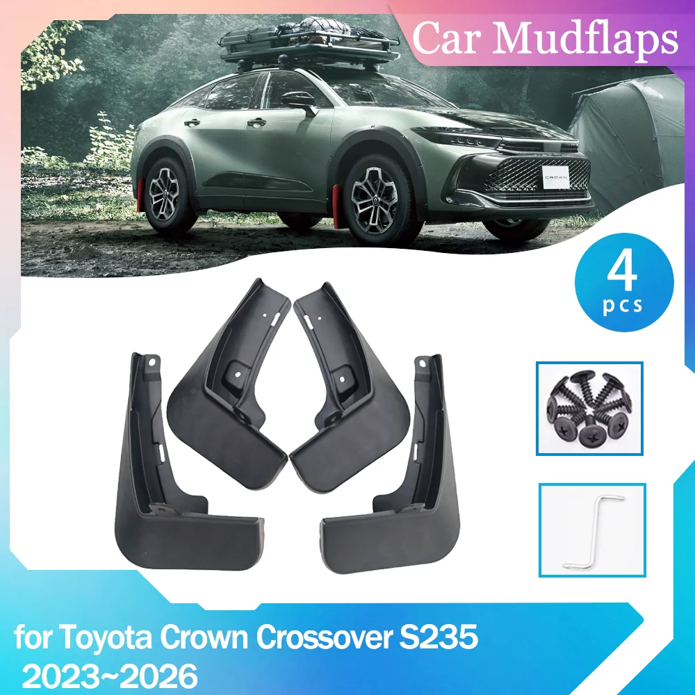 

Car Mud Flaps for Toyota Crown Crossover S235 2023~2026 2024 Mudflaps Mudguards Splash Guards Front Rear Fender Part Accessories