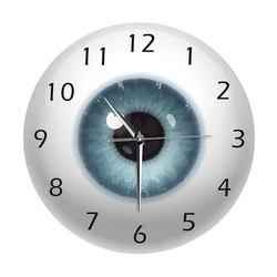 The Eye Eyeball With Beauty Contact Pupil Core Sight View Ophthalmology Mute Wall Clock Optical Store Novelty Wall Watch