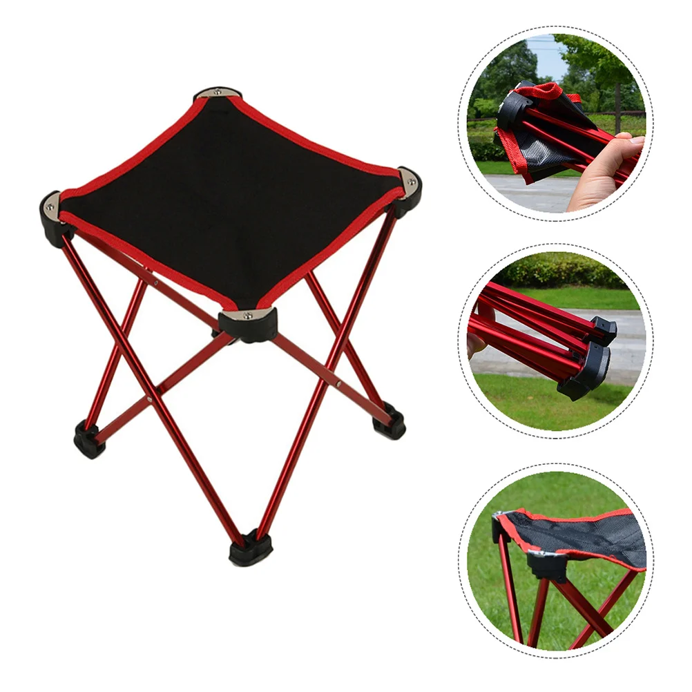

1Pcs Outdoor Folding Stool Red L Simple Design Creative Folding Stool for Outdoor Activities Fold-Able Fishing Chair Convenient