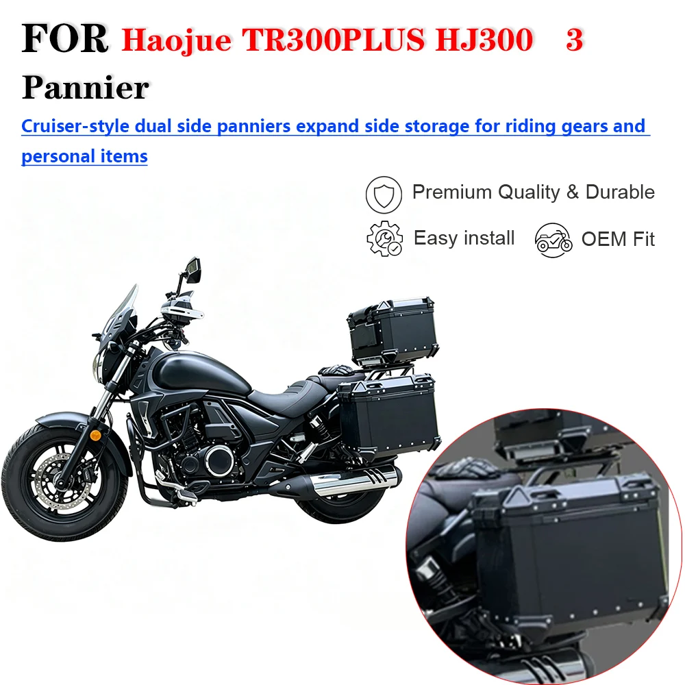 For Haojue TR300PLUS HJ300‑3 Motorcycle Side Pannier Side Storage Box Luggage Case Modification Accessories