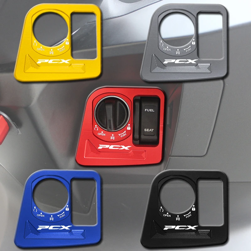 Accessories CNC Ignition Switch Cover Electric Door Lock Button Cover Protector For HONDA  PCX160 PCX 160 2022 2023 2024 2025