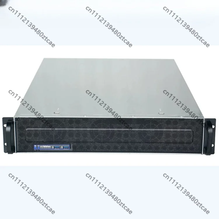High Grade Mesh Panel 2U Server Chassis, 2U650 550mm Industrial NVR Case, Dual Supported 9 Hard Drive Bays with USB3.0 Interface