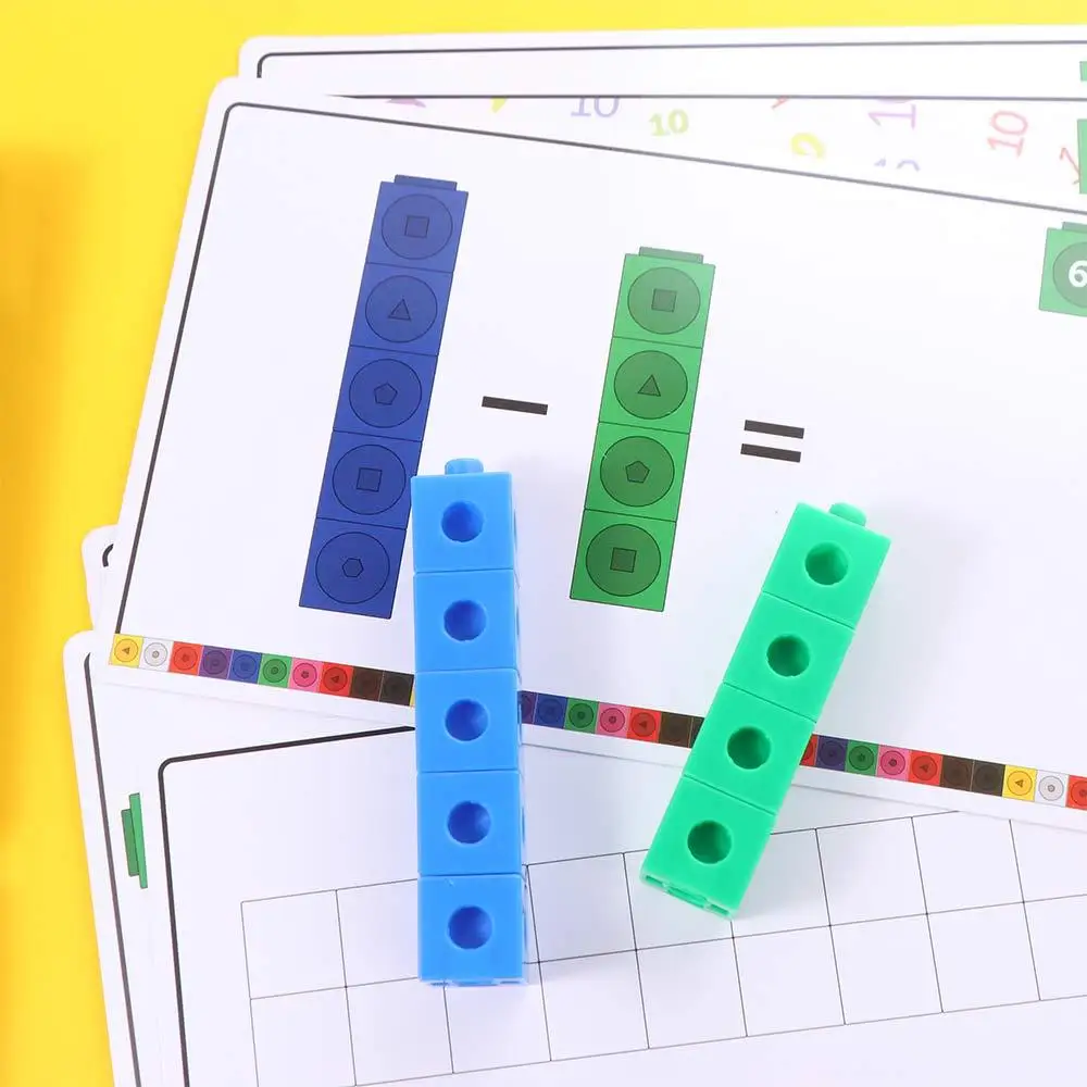 Montessori Cube Puzzle Building Blocks Conteggio Impilato Apprendimento Blocchi di costruzione fai-da-te Cubo Giocattoli Modello portatile