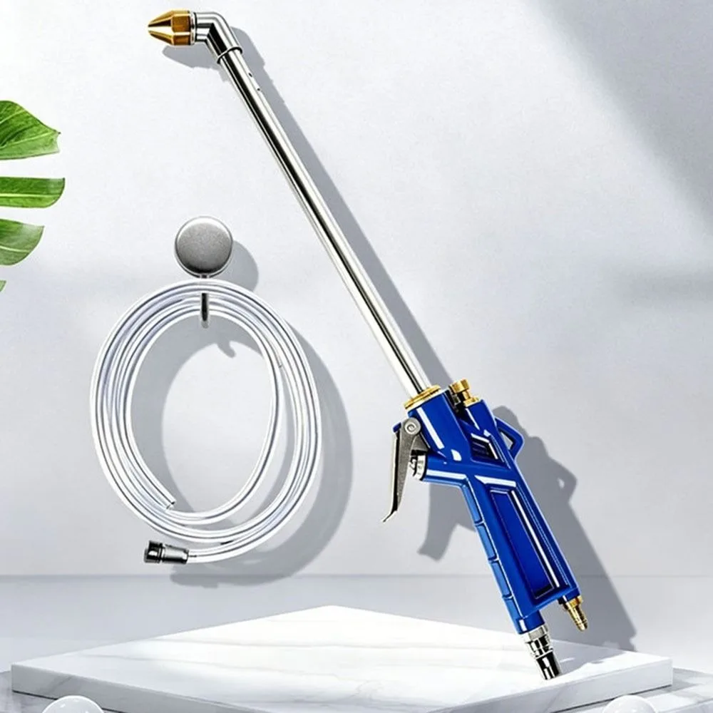 Dual-Purpose Pneumatic Engine Cleaning Washer Adjustable Pressure Long Elbow Cleaning Degreaser Sprayer Stainless Steel