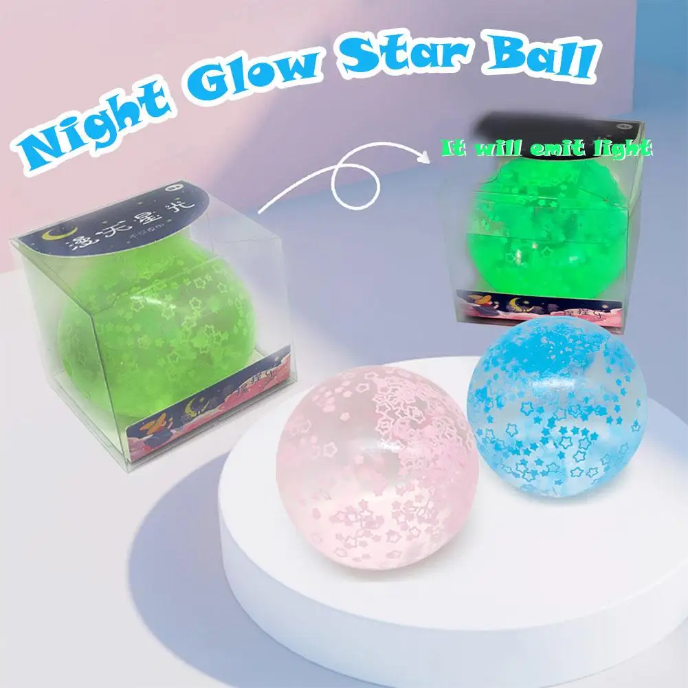 Elastic Anti-stress Ball Soft TPR Slow Rebound Sequins Maltose Ball Pinch Toy Stress Relief Squeezing Colored Ball Decompression