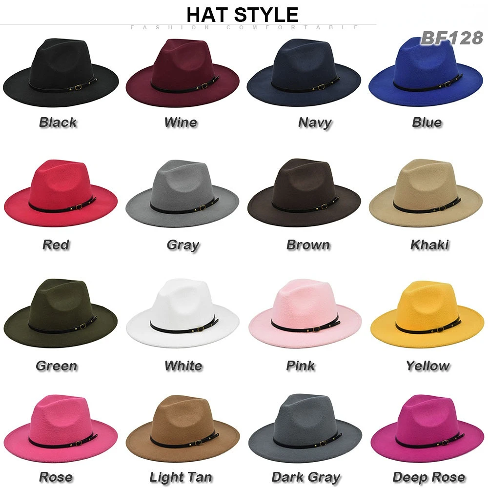 Designer Brand New Wool Jazz Hat Fedoras Retro Wool Hats for Women Men British Top Hat Chapeau Femme Hot Sale