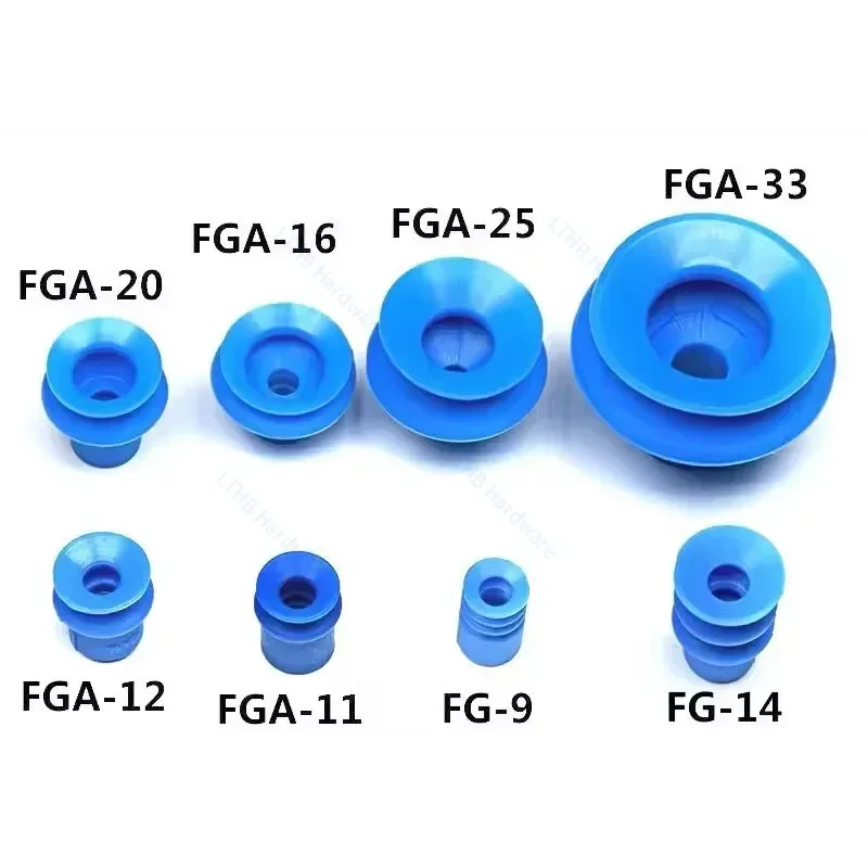 100PCS FGA Sucker Schmalz Series Pneumatic Vacuum Suction Cup Silicone Double-layer Robot Automatic Manipulator Accessories