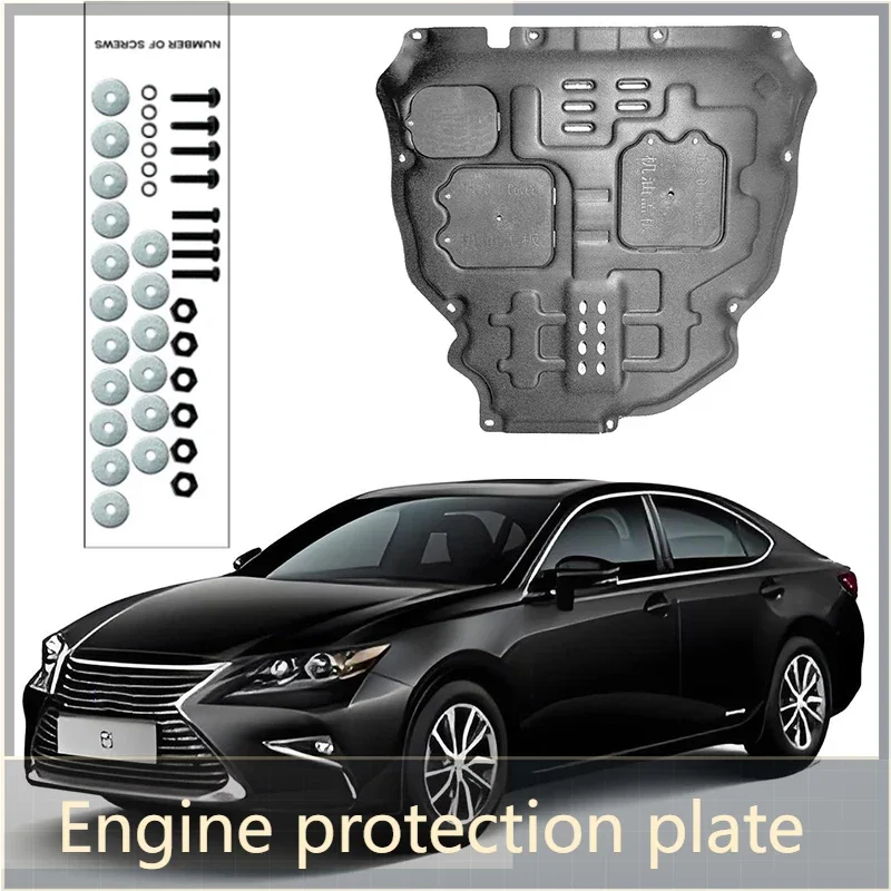 

Black Under Engine Guard Plate Splash Shield Mud Fender Cover Mudguard Protector for Lexus ES200 2015-2022 2016 2017 Car