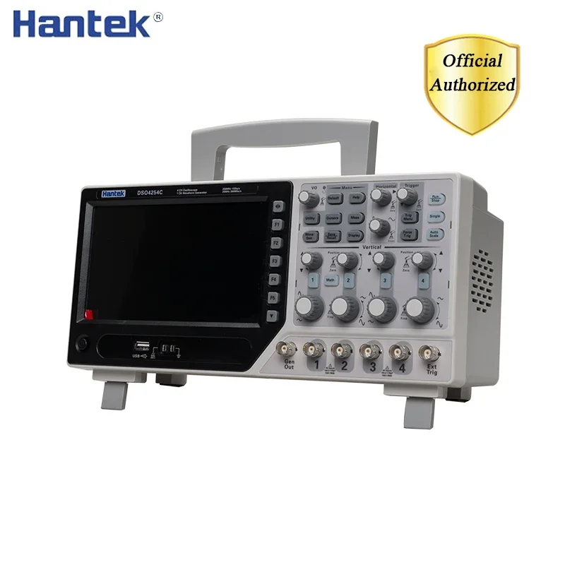 Reliable Hantek DSO4254C 4 Channel 1GS/s Sample Rate 250MHz Bandwidth Digital Storage Oscilloscope Portable Integrated USB Host/