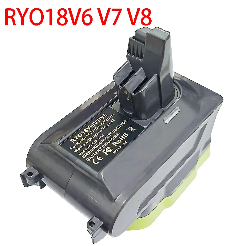 Compatible with For Dyson V6 V7 V8 Series Vacuum Power Tools Cleaners P108 for Ryobi 18V Batteries RYO18V6/V7/V8 Battery Adapter