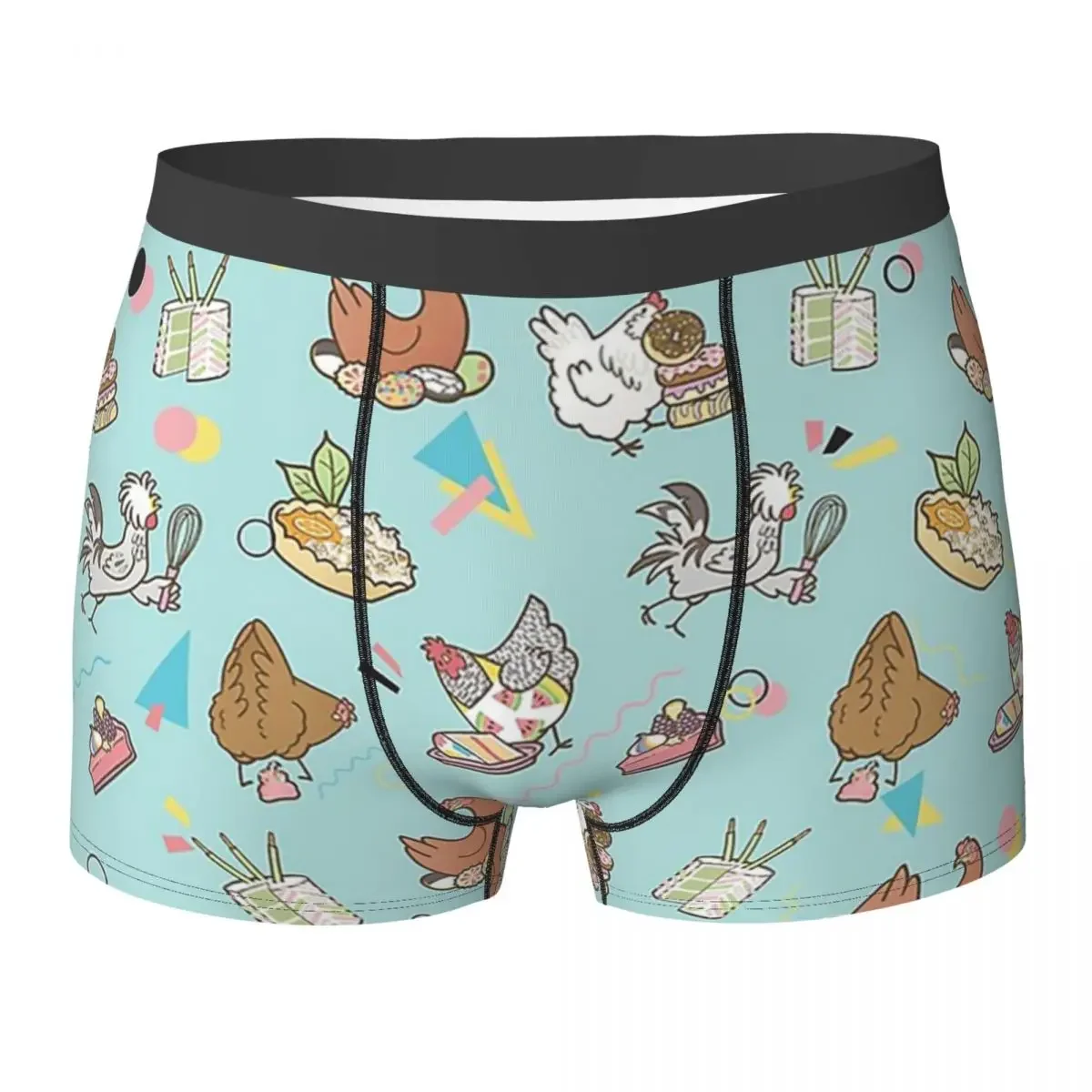 Boxer Underpants Shorts Chicken Dessert Party - SGB X BWC Panties Male Breathable Underwear for Homme Man Boyfriend Gifts