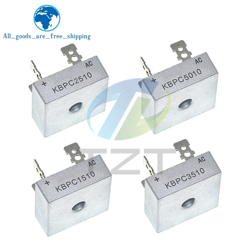 TZT KBPC1510 KBPC2510 KBPC3510 KBPC5010 15A 25A 35A 50A 1000V Diode Bridge Rectifier kbpc5010