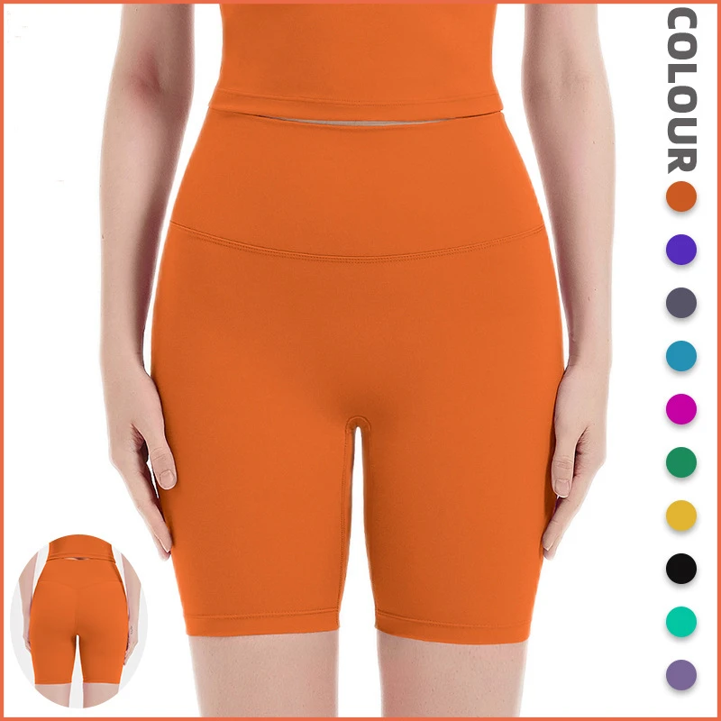 

Solid Color High Waist Yoga Ultrashort Leggings Soft Women Gym Athletic Tight Sport Short Compression Comprehensive Training Jog