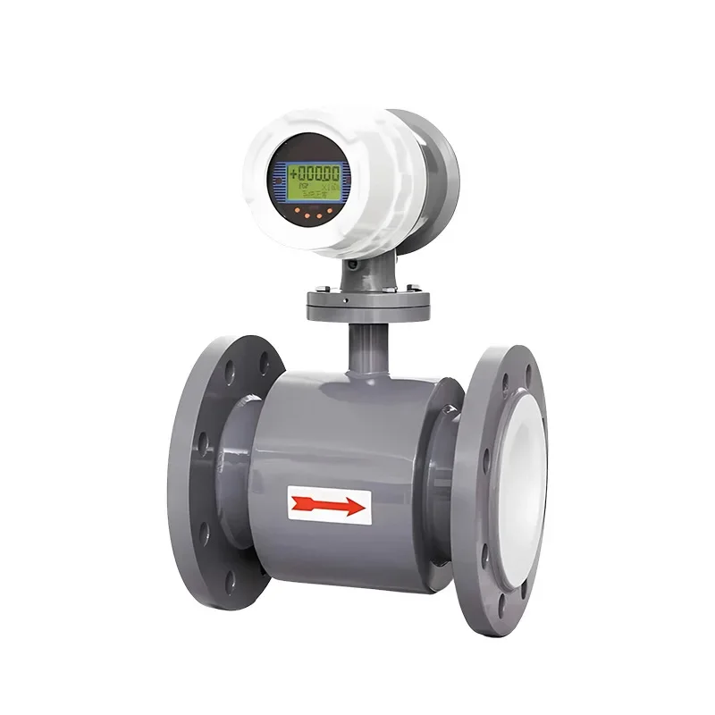 Flowmeter elektromagnetik untuk air limbah sungai, flowmeter cairan limbah, flowmeter air digital terintegrasi untuk pipa