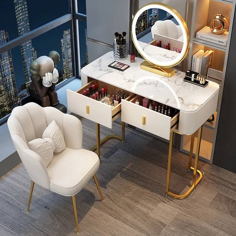 Nordic Small Dressing Table Women Free Shiping Storage White Dressing Table Toaletka Z Lustrem Do Sypialni Bedroom Furniture