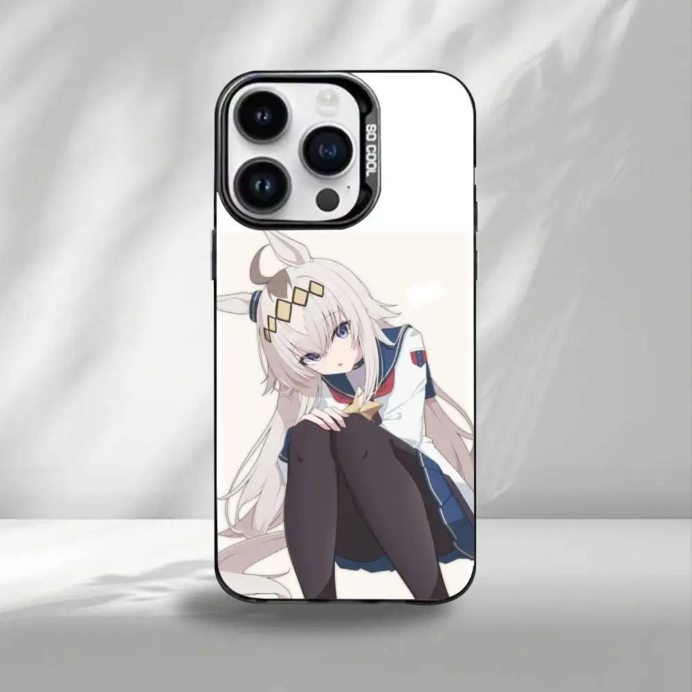 Uma Musume Cinderella Gray  Phone Case For iPhone17,16,15,14,13,12,11 Plus,Pro Max Black Border Silver  Plated Cover