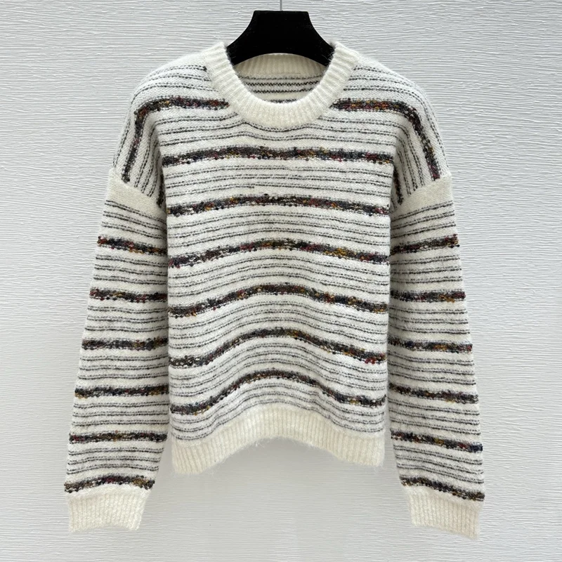 

Высококачественный женский вязаный пуловер из мягкого волокна в корейском стиле с круглым вырезом 251016138