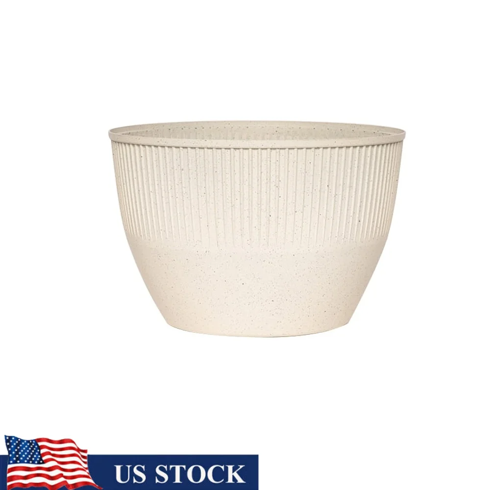 

Hose Pot in Resin with Built-in Drainage and Stone Finish 18" W x 18" D x 12" H