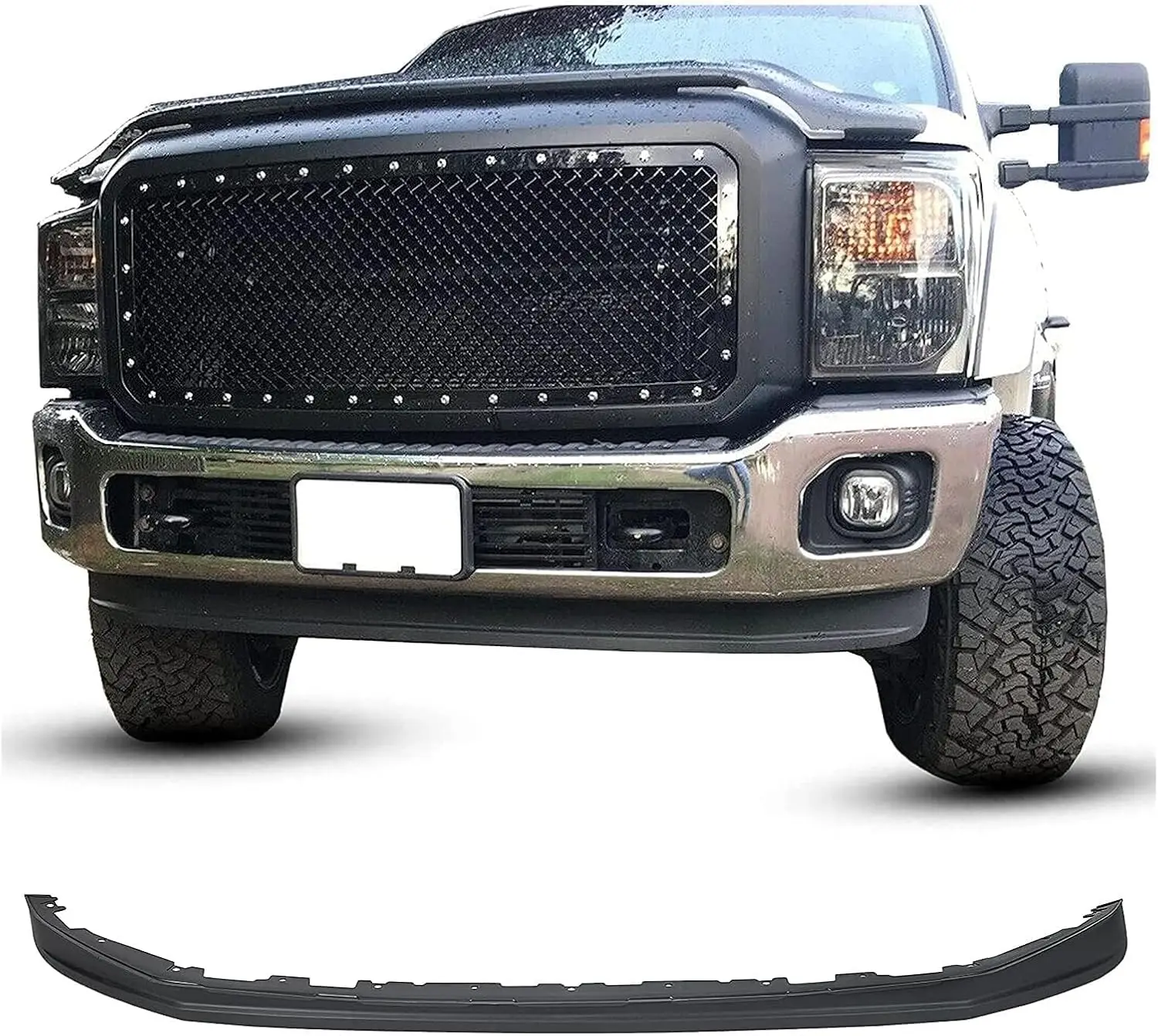 

Front Lower Bumper Valance Deflector for 2011-2016 Ford F250 F350 Super Duty, Air Dam Panel Replacement