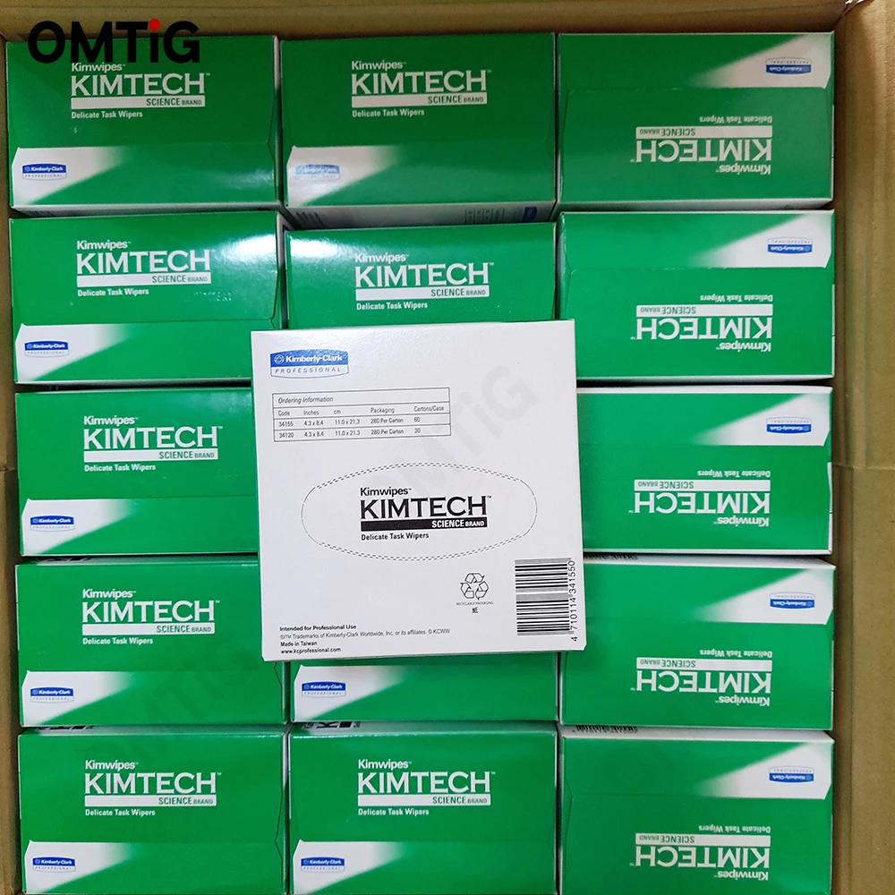 Imagem -05 - Vender 280 Peças por Caixa para Componentes Ópticos 210x110 mm Kimtech Kimwipes Tarefa Delicada Toalhetes Mais Baixo Preço 10 Peças Lote