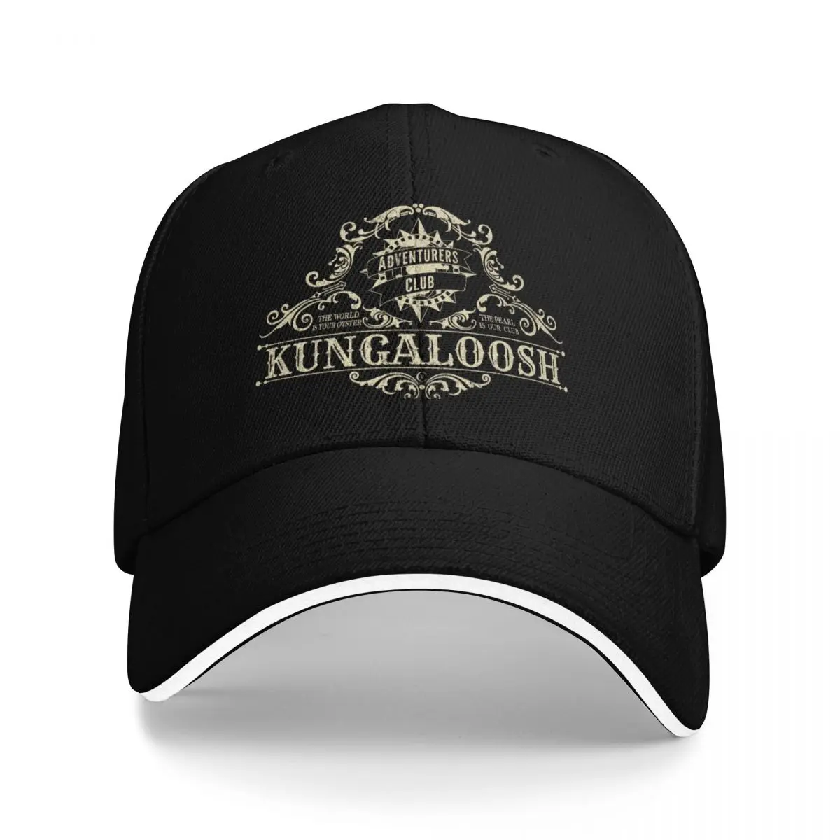 

CREAM & NAVY - Adventurers Club Filigree Baseball Cap Male hat Anime party Hat Mens Caps Women's