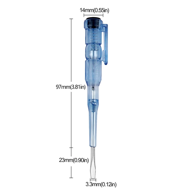 Electrical Test Pen Waterproof Electric Induced Tester Pencil Screwdriver light Probe Voltage Tester Detector AC DC 100-500 V