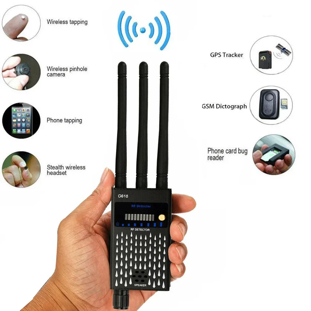 Anti Spy Camera Detector Exquisitely Designed RF Signal GSM Audio Bug Finder GPS Track Scanner Spy Equipment Professional Device