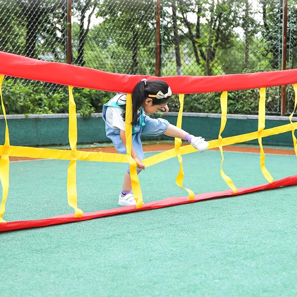 Kids Multifunctional Drilling Jumping Grid Crawling Sensory Integration Training Equipment Children's Outdoor Sports Games Toys