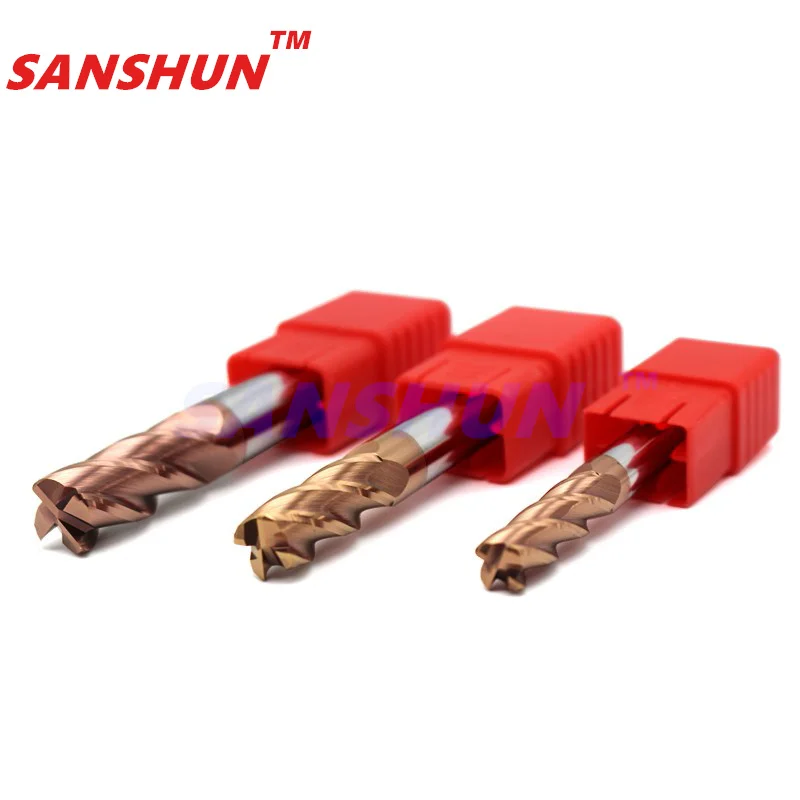 Imagem -03 - Fresa de Liga de Revestimento de Aço Tungstênio Ferramenta Cnc Maching Hrc55 Endmill Sanshun Topo Fresa Kit Fresadora Ferramentas