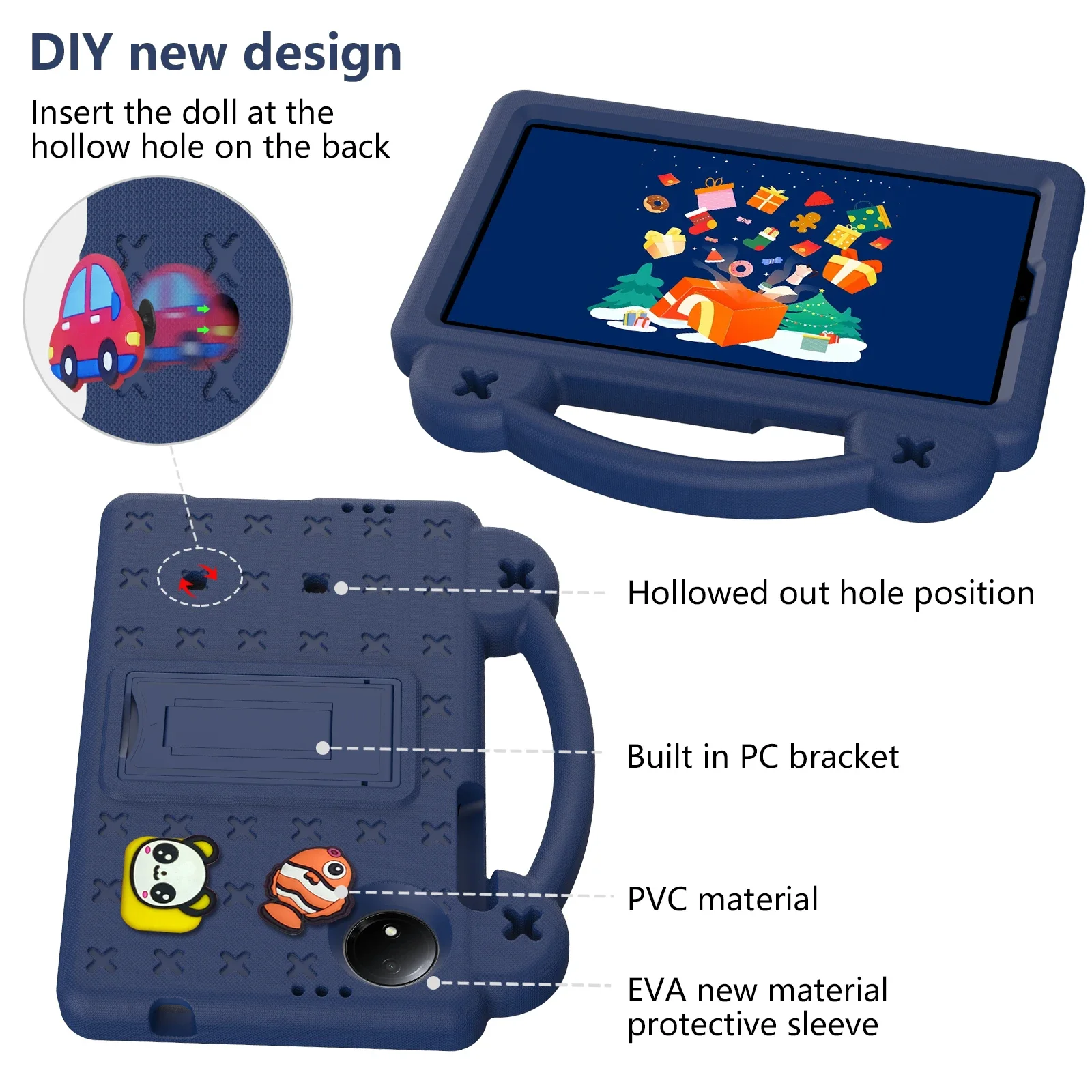 Kids Handle Case for Xiaomi Redmi Pad SE 8.7 inch 2024 8.7