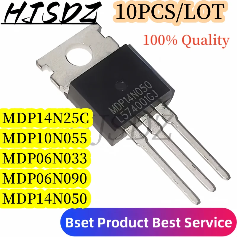 

10PCS/LOT 100% Quality MDP06N090 MDP06N033 MDP10N055 MDP14N25C MDP14N050 TO-220