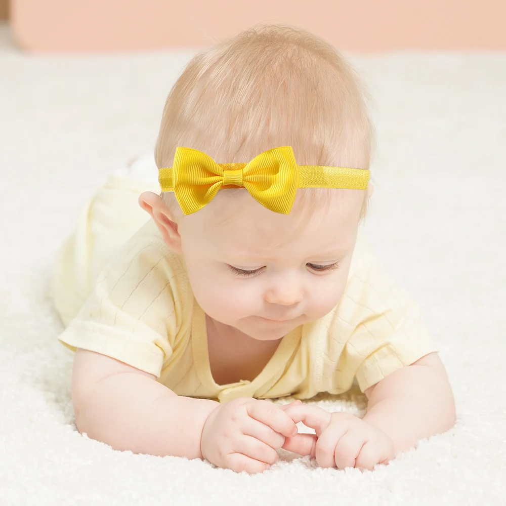 10 Teile/satz Klassische Baby Bögen Stirnband für Mädchen Einfarbig Herbst Winter Band Haarband Infant Headwear Kinder Haar Zubehör – Detail 2