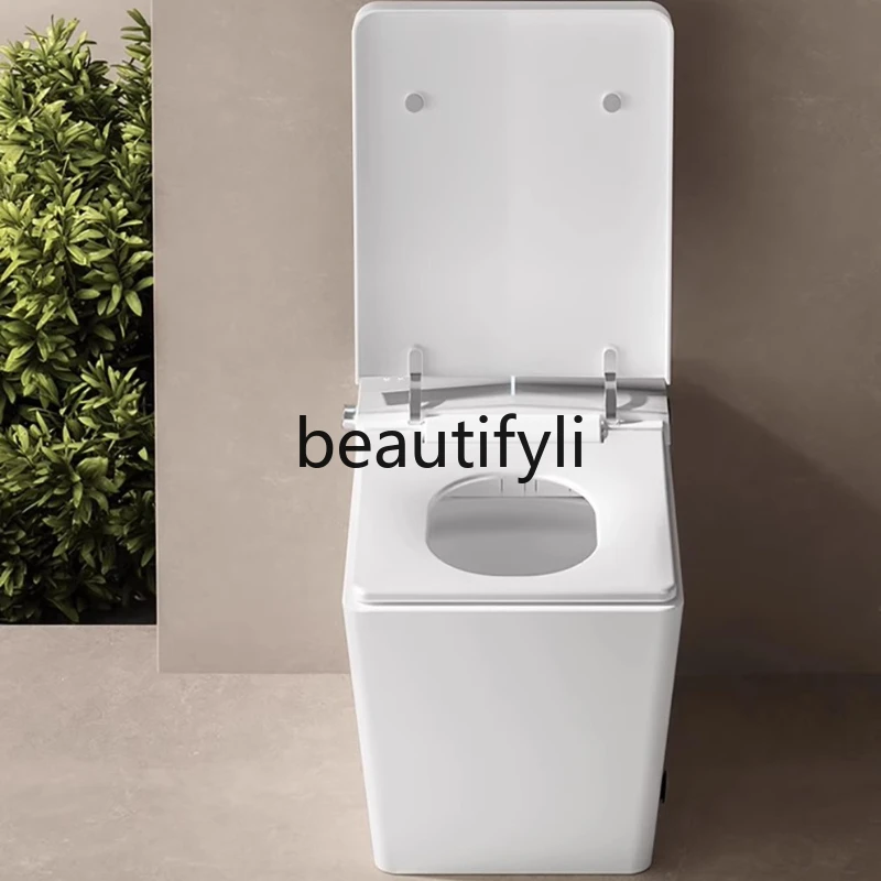 

Smart Toilet for Home Use, Automatic Flip Lid, Hidden Bubble, Integrated Siphon, Square Sensor Toilet
