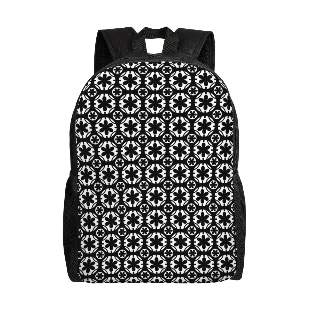

Geo Print Backpack Women Men Retro Daisy Flowers Big Backpacks Polyester Style School Bags College Design Rucksack
