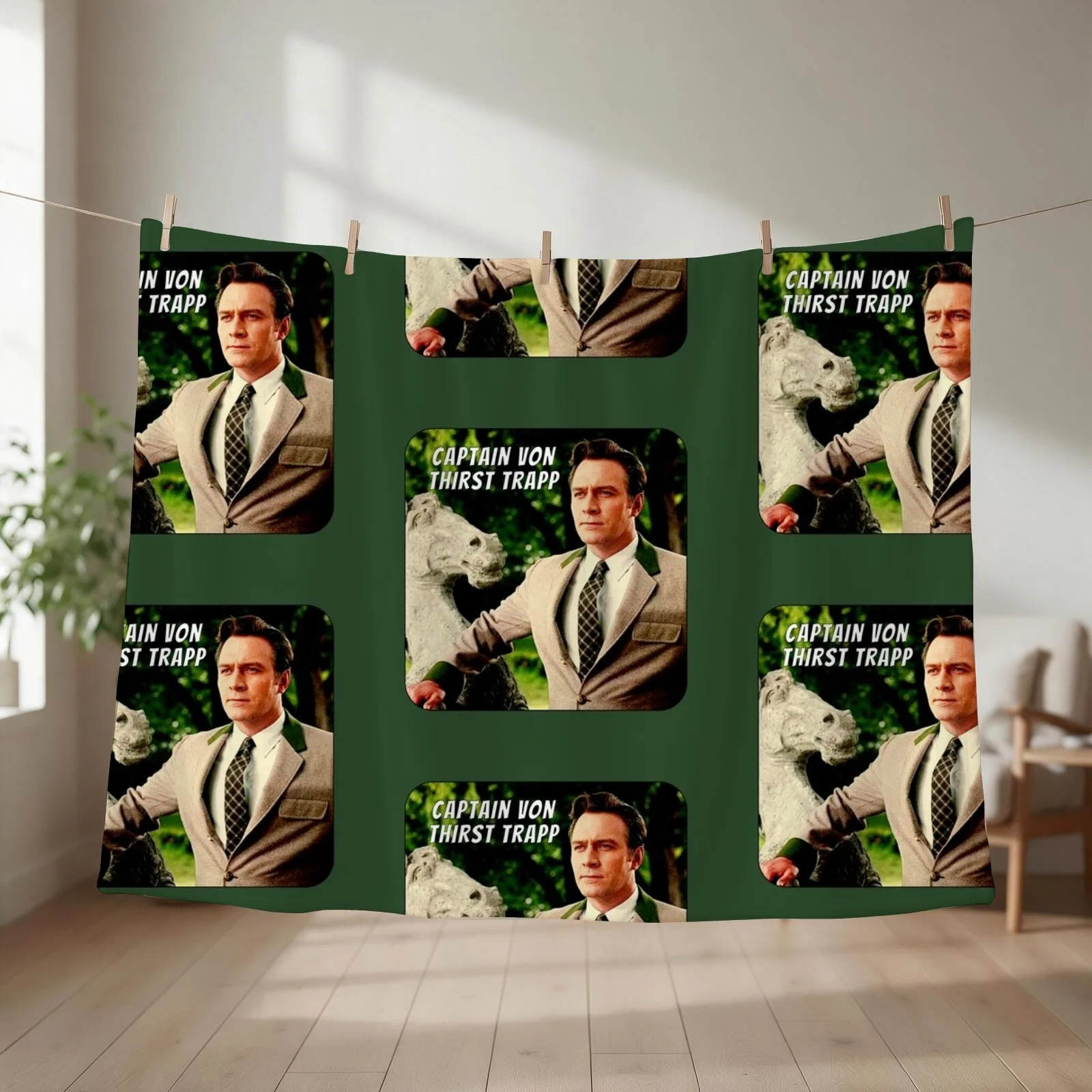 Captain von Thirst Trapp Throw Blanket Multi-Purpose Sofa Personalized Gift valentine gift ideas Blankets