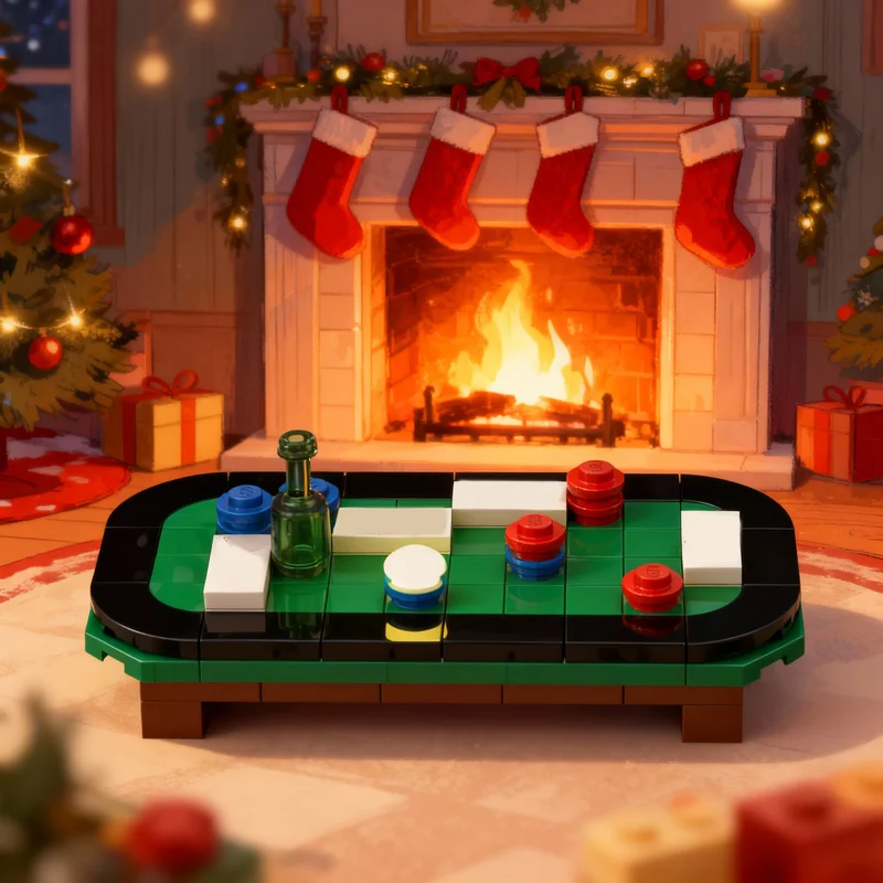 

252pcs MOC Casino Game Seasonal Advent City Model Building Blocks Toy Construction Idea Christmas Gifts Education Kids Brick