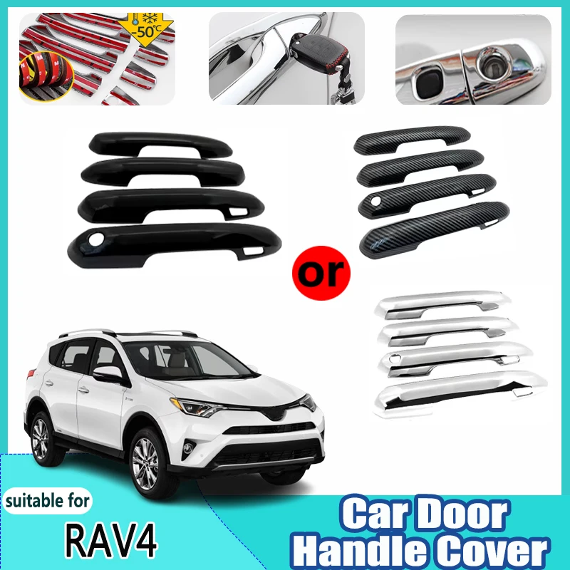 

For Toyota RAV4 Wildlander Across 2018~2024 2019 2020 2021 XA50 Anti-Scratch Grip Automobile Door Outside Handle Car Accessories