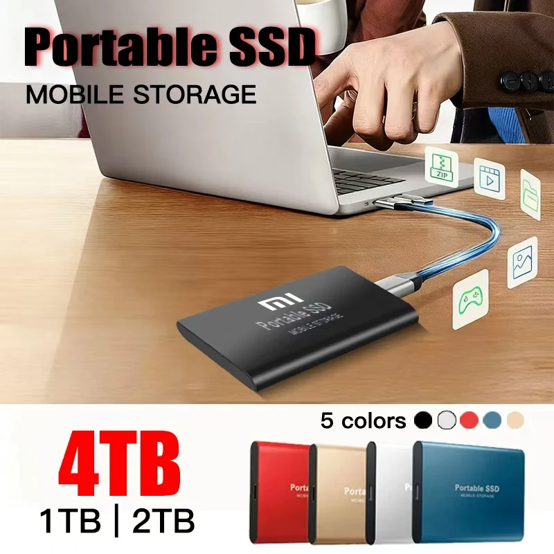 Xiaomi Mezione 1 ТБ Оригинальный портативный внешний SSD USB 3.1 Мини-твердотельный накопитель Высокоскоростной флэш-диск с памятью 2 ТБ для ноутбука, телефона Xiaomi Mezione 1 ТБ Оригинальный портативный внешний SSD USB 3.1 Мини-твердотельный накопитель Высокоскоростной флэш-диск с памятью 2 ТБ для ноутбука, телефона