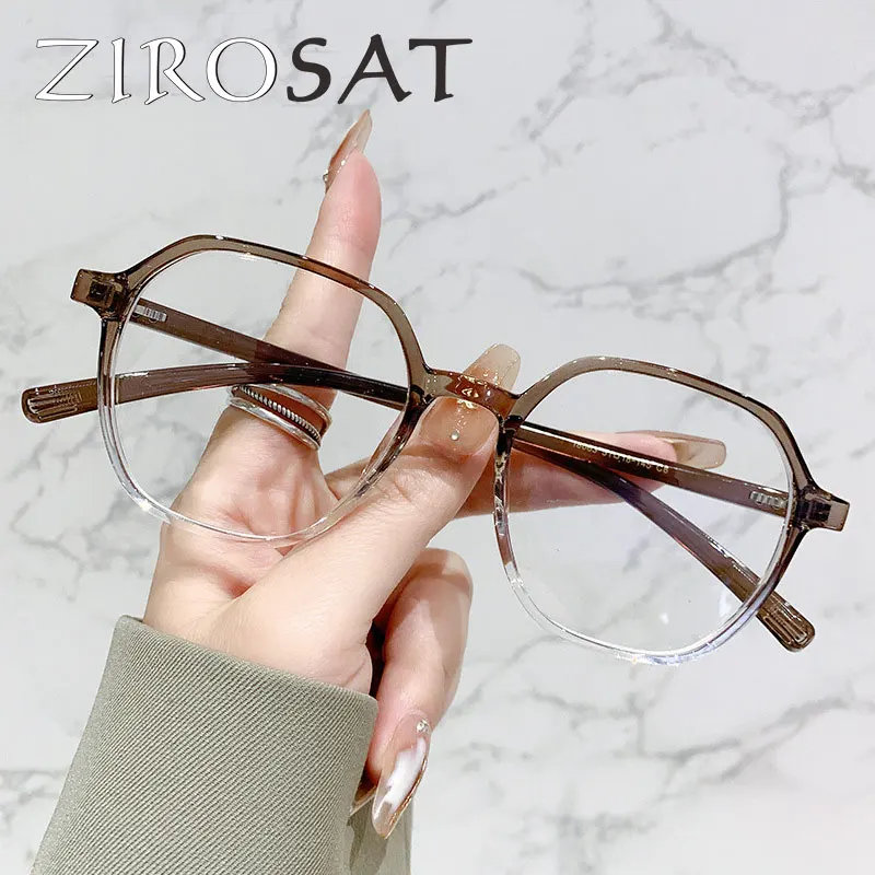 

ZIROSAT 18063 Ultralight TR90 Prescrition Glasses Retro Round optical Eyeglasses Frame Men And Women