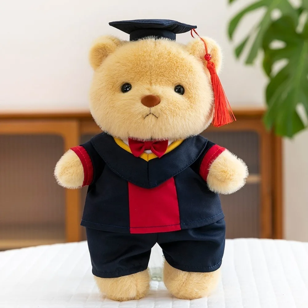 

30cm Doctor Bear Plush Toy Dr. Bear Clothes Removable Stuffed Plush Toy Cartoon Photography Props Sitting Bear Doll