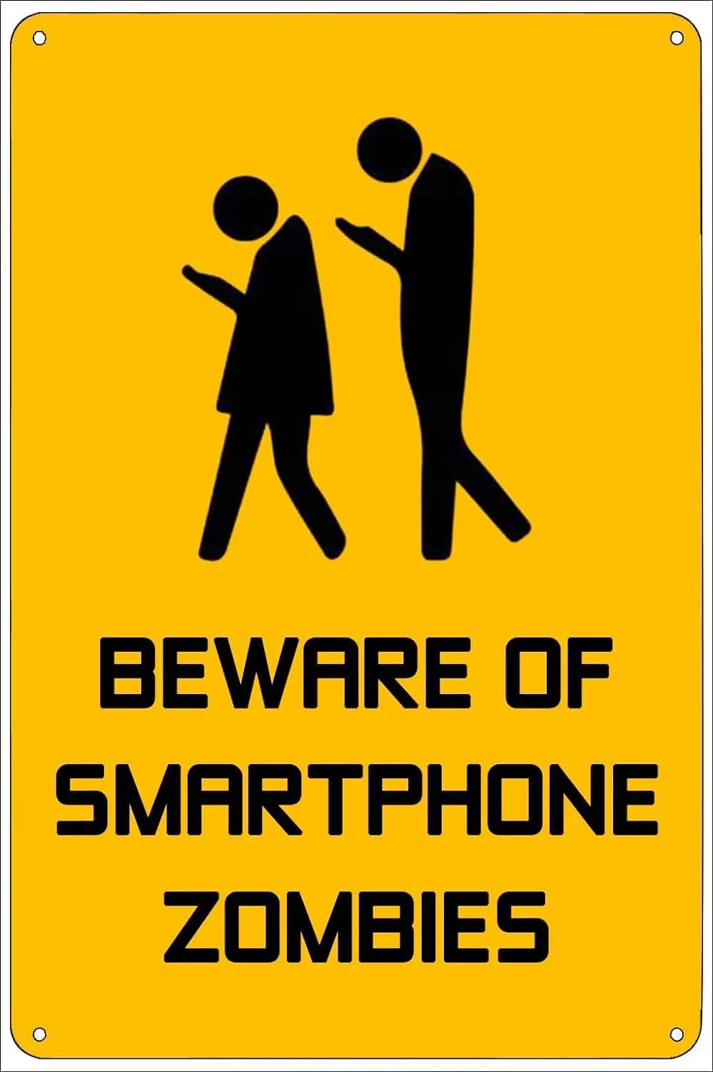 Beware Of Smartphone Zombies Tin Sign For Home Yard Farm Garden Garage Inspirational Quotes Wall Decor Tin Signs